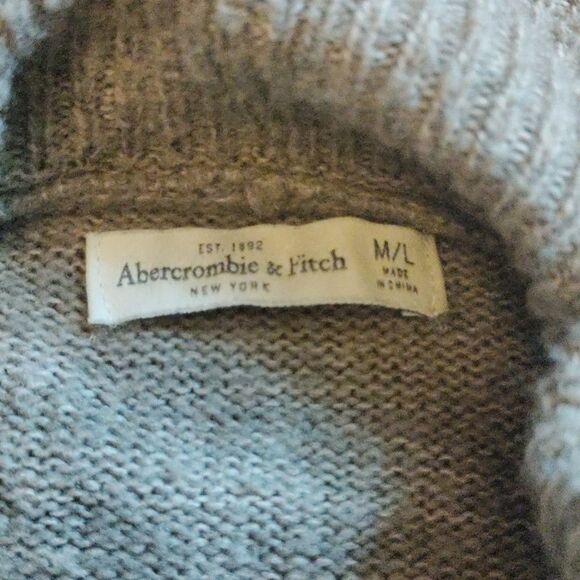 Abercrombie & Fitch Women Open Front Cardigan Light Brown Wool Blend Sweater - Picture 2 of 6